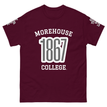 Load image into Gallery viewer, Maroon shirt with white and grey letters.