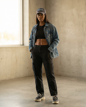 Load image into Gallery viewer, Navy Blue Satin Lined 1881 Dad Hat
