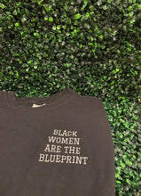 Load image into Gallery viewer, BLACK WOMEN ARE THE BLUEPRINT Embroidered Heavyweight T-shirt
